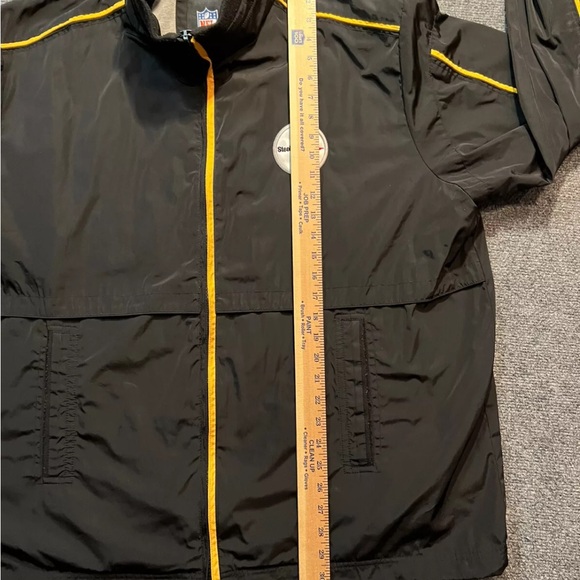 NFL TEAM APPAREL PITTSBURGH STEELERS Men's Lined Windbreaker Jacket XL Full Zip - Picture 6 of 6